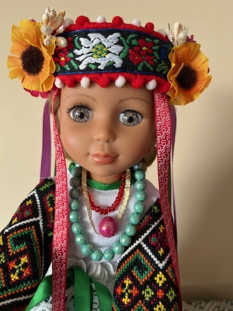 Ukrainian Art Doll Vira, Handmade Embroidered Traditional Costume, Collectible Folk Doll Home Decor Gift