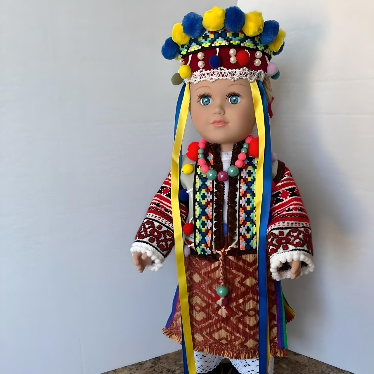 Traditional Ukrainian "Lada" art doll wearing an embroidered Hutsul costume | Gift-Emporium