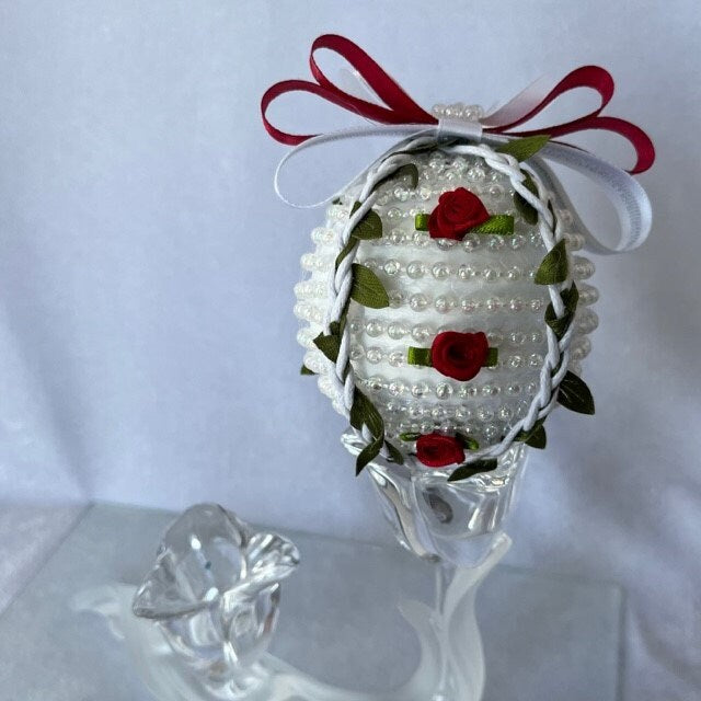 Handcrafted 3D holiday ornaments decorated with colorful beads and floral patterns | Gift-Emporium