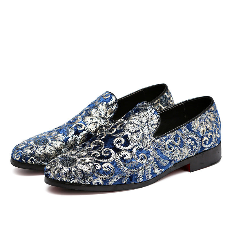 Embroidered men's shoes