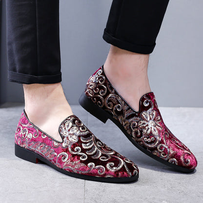 Embroidered men's shoes