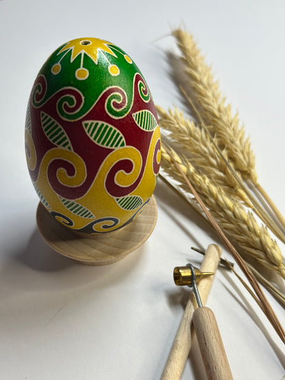 Traditional Goose Shell Easter Egg Pysanka Ukrainian Souvenir Easter Gift Colorful Egg