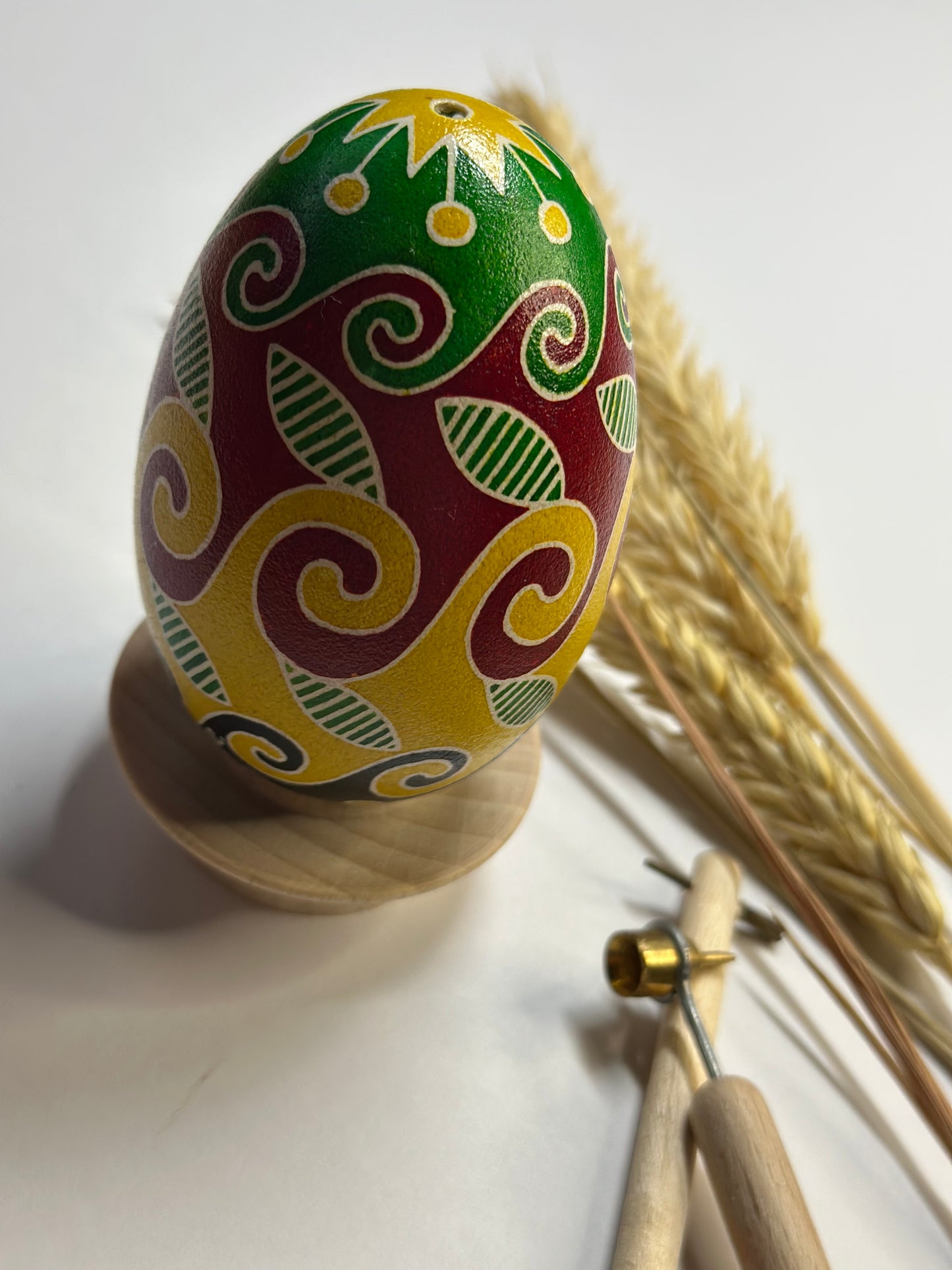 Traditional Goose Shell Easter Egg Pysanka Ukrainian Souvenir Easter Gift Colorful Egg