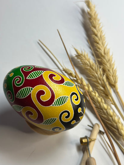 Traditional Goose Shell Easter Egg Pysanka Ukrainian Souvenir Easter Gift Colorful Egg