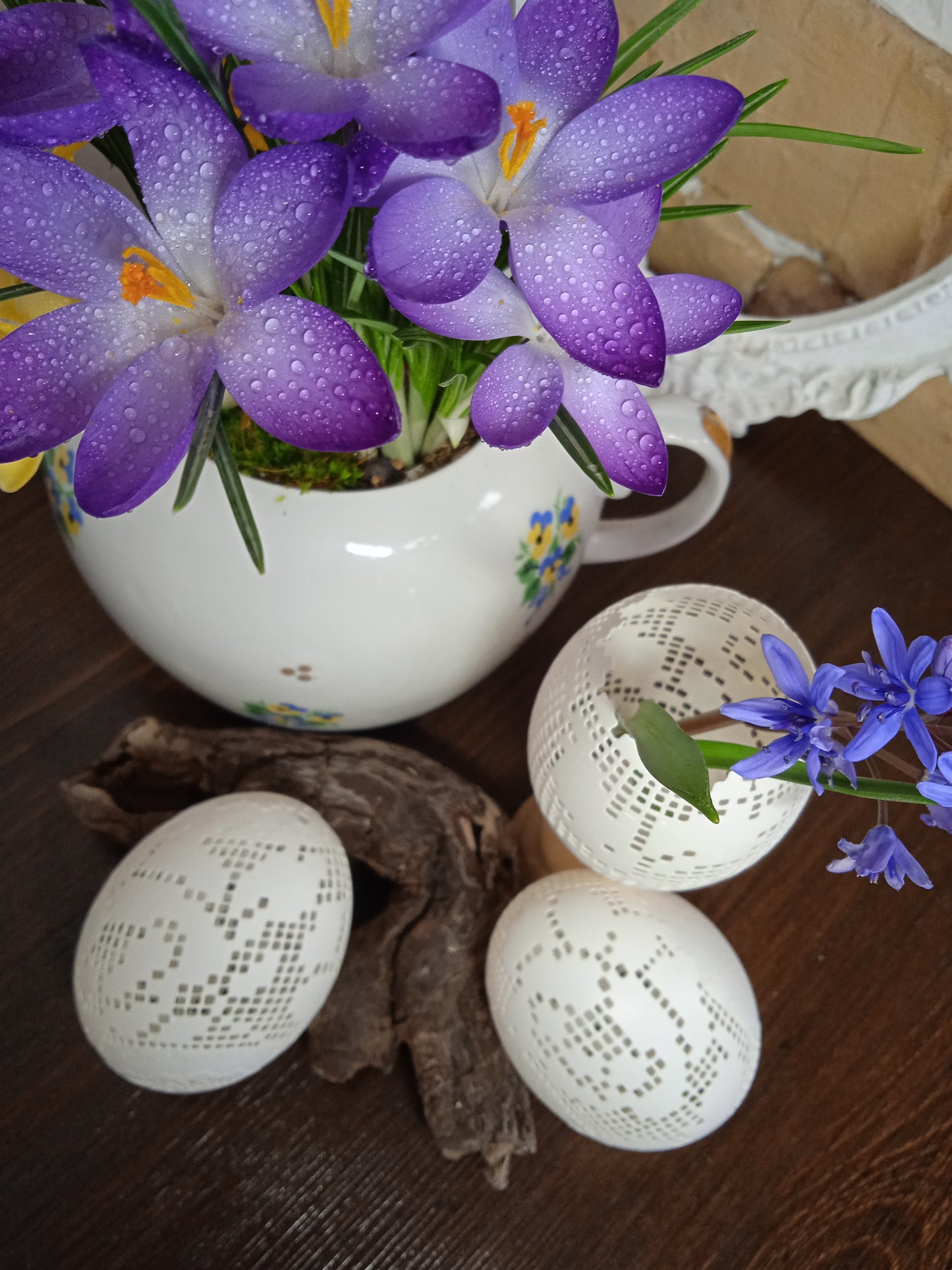 Ukrainian Carved Easter Egg "Lace" Elegant Gift for  Special Ones