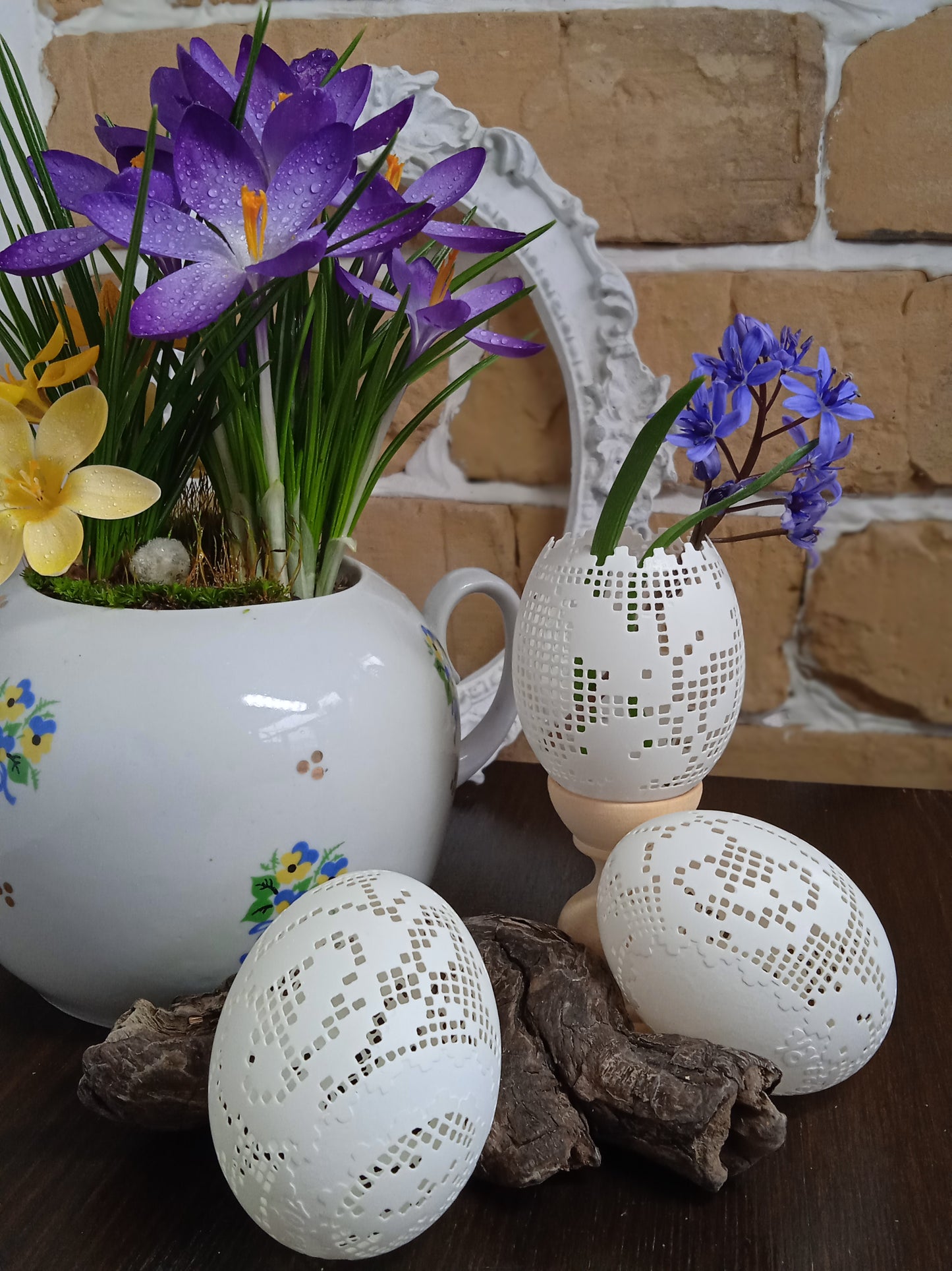 Ukrainian Carved Easter Egg "Lace" Elegant Gift for  Special Ones