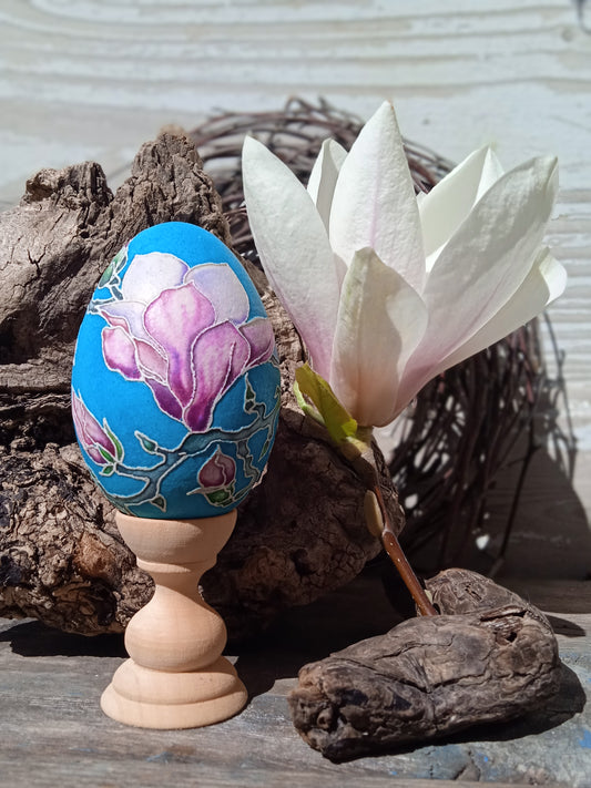 Easter Egg from Ukraine "Magnolia" Best Gift for Mother