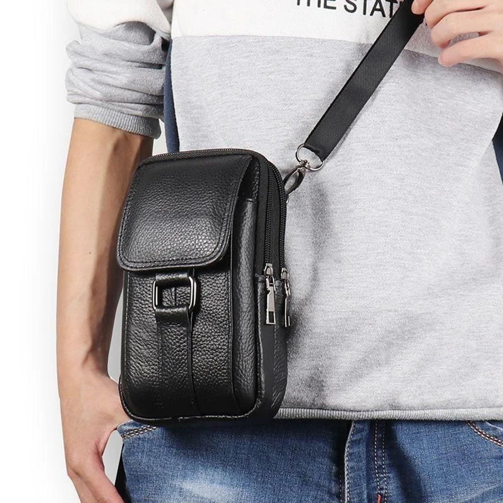 Durable and Soft Cowhide Leather Messenger Bag with Convenient Storage | Gift-Emporium