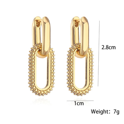 Punk fashion drop earrings in gold and silver for girls | Gift-Emporium
