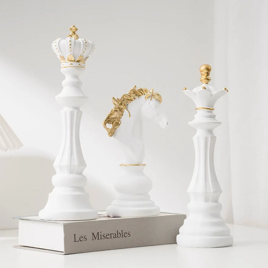 Elegant resin chess figurines for office or home decor | Gift-Emporium