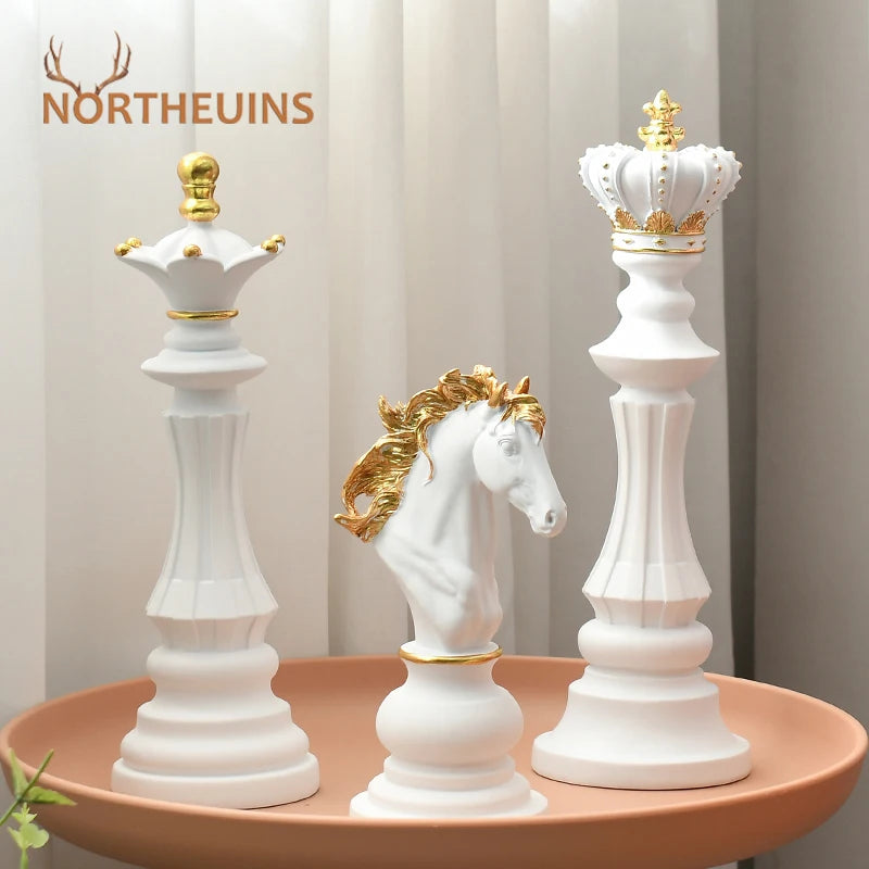 3-Piece NORTHEUINS Resin Chess Figurine Set | Gift-Emporium