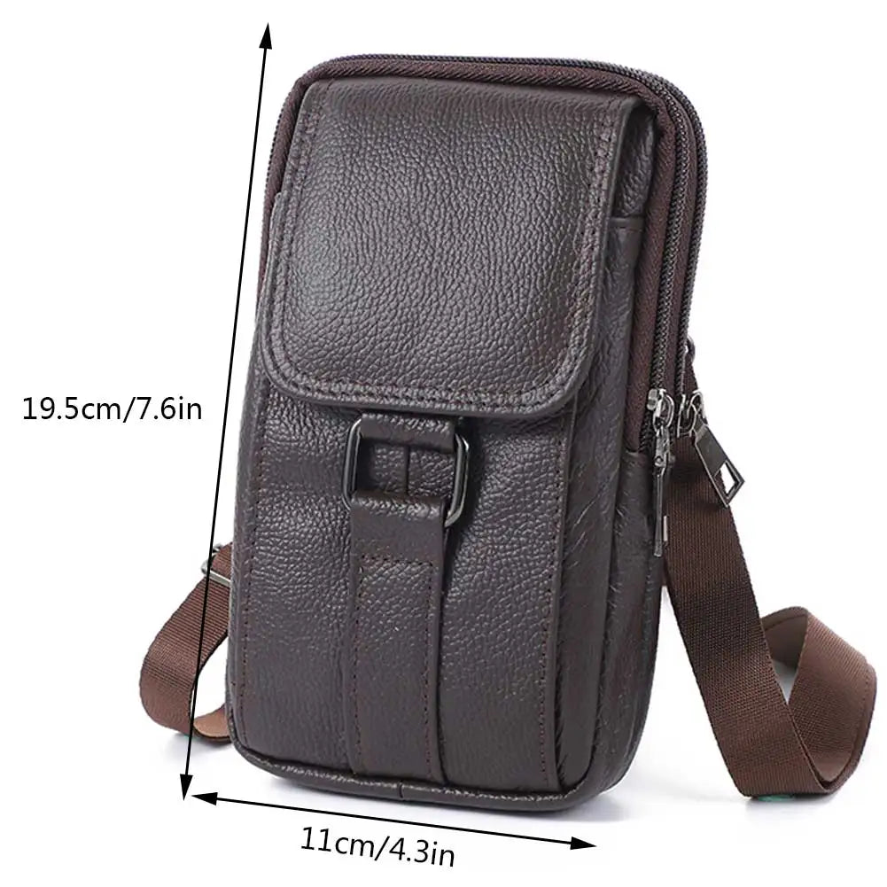 Versatile Men's Leather Chest Bag for Outdoor Activities and Travel | Gift-Emporium