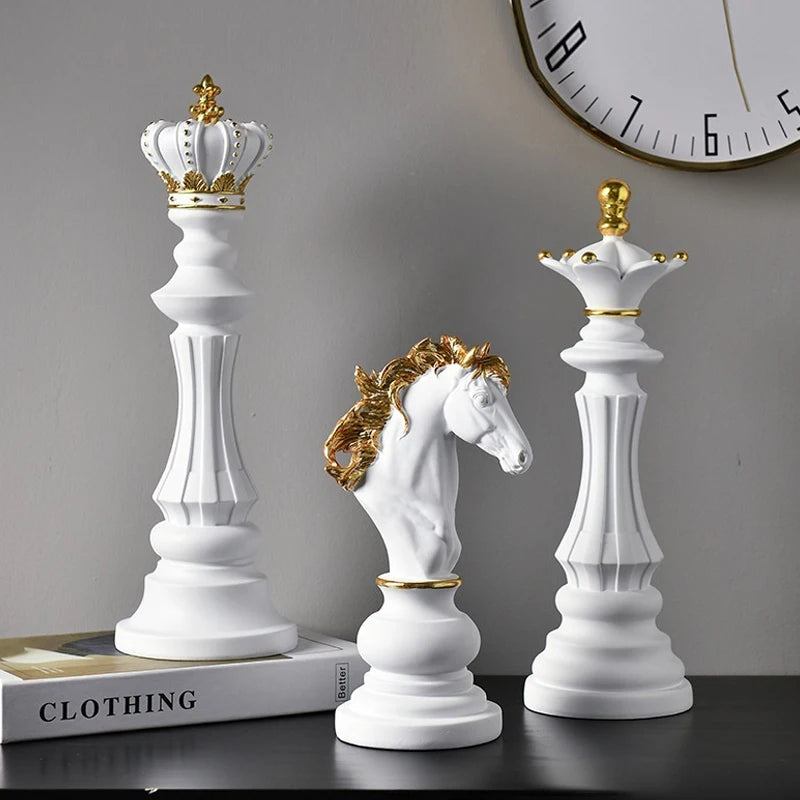 NORTHEUINS chess piece decor for office and living room styling | Gift-Emporium