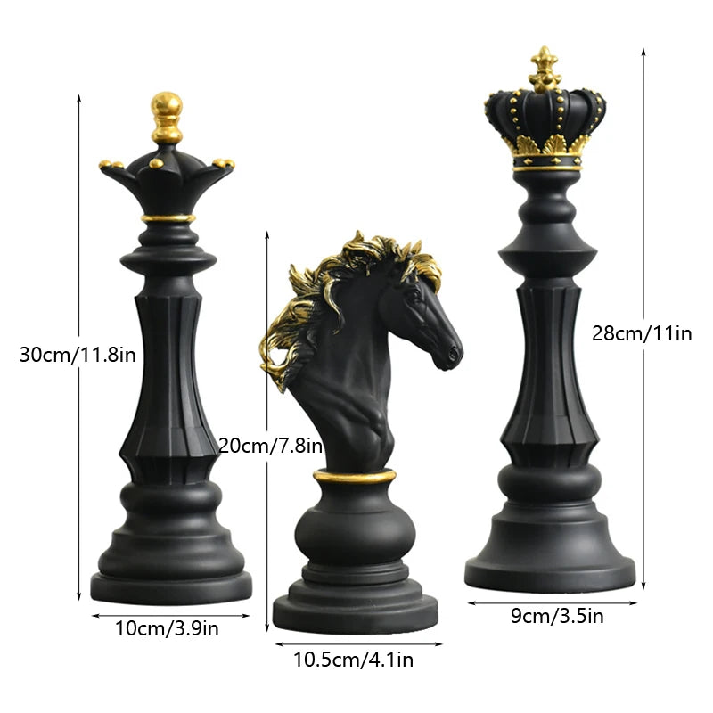 NORTHEUINS resin chess pieces – decorative accessories for home | Gift-Emporium