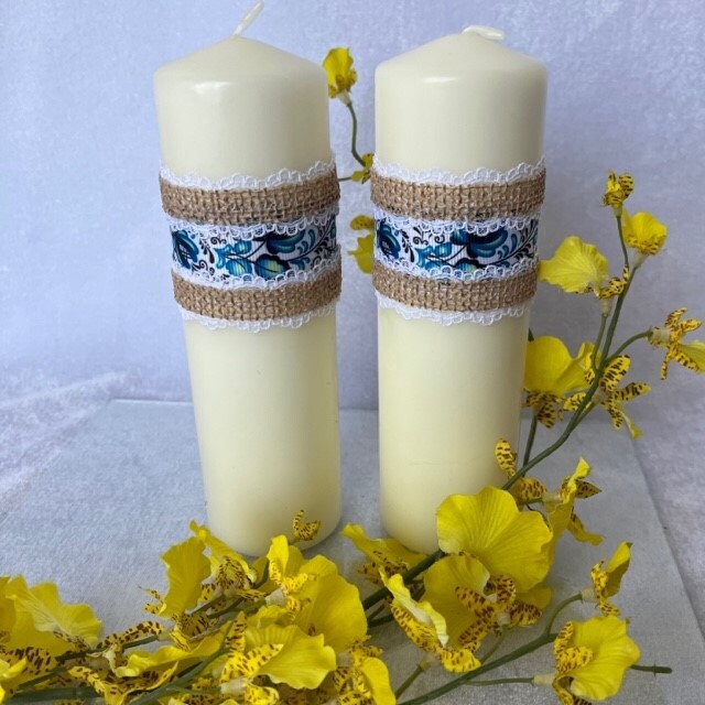 Thoughtful Ukrainian candle gift, hand-decorated | Gift-Emporium