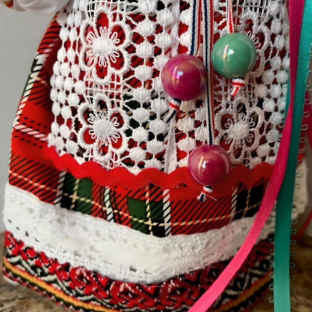 Handmade colorful Motanka doll, Ukrainian protective charm | Gift-Emporium