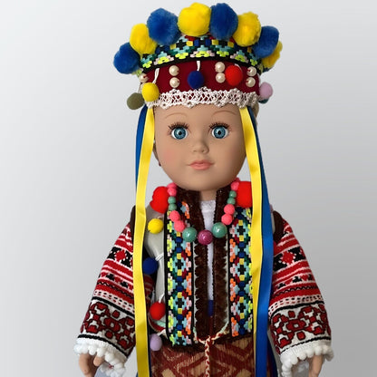 Ukrainian Art Doll Lada with Cross-Stitched Outfit | Gift-Emporium