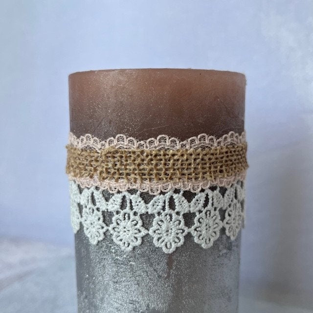 Golden and silver hand-decorated candle gift for birthdays | Gift-Emporium
