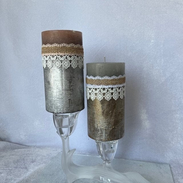 Golden & Silver Unscented Candles for Décor | Gift-Emporium