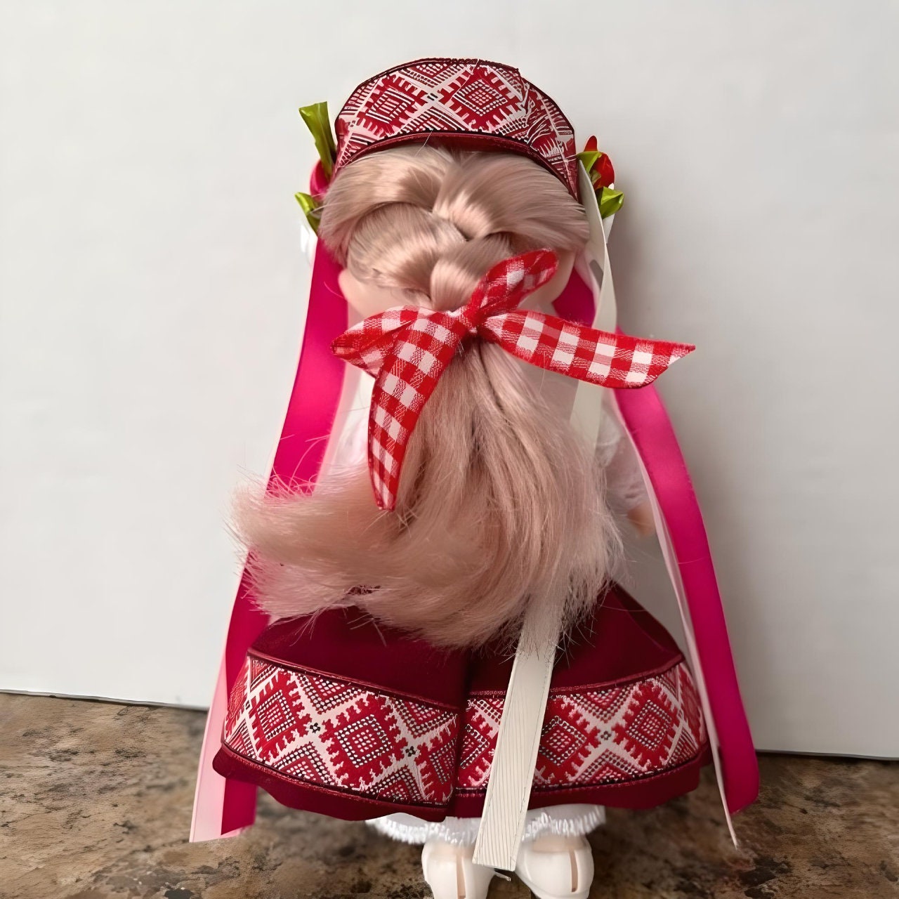 Traditional Ukrainian gift doll with floral and ribbon details | Gift-Emporium
