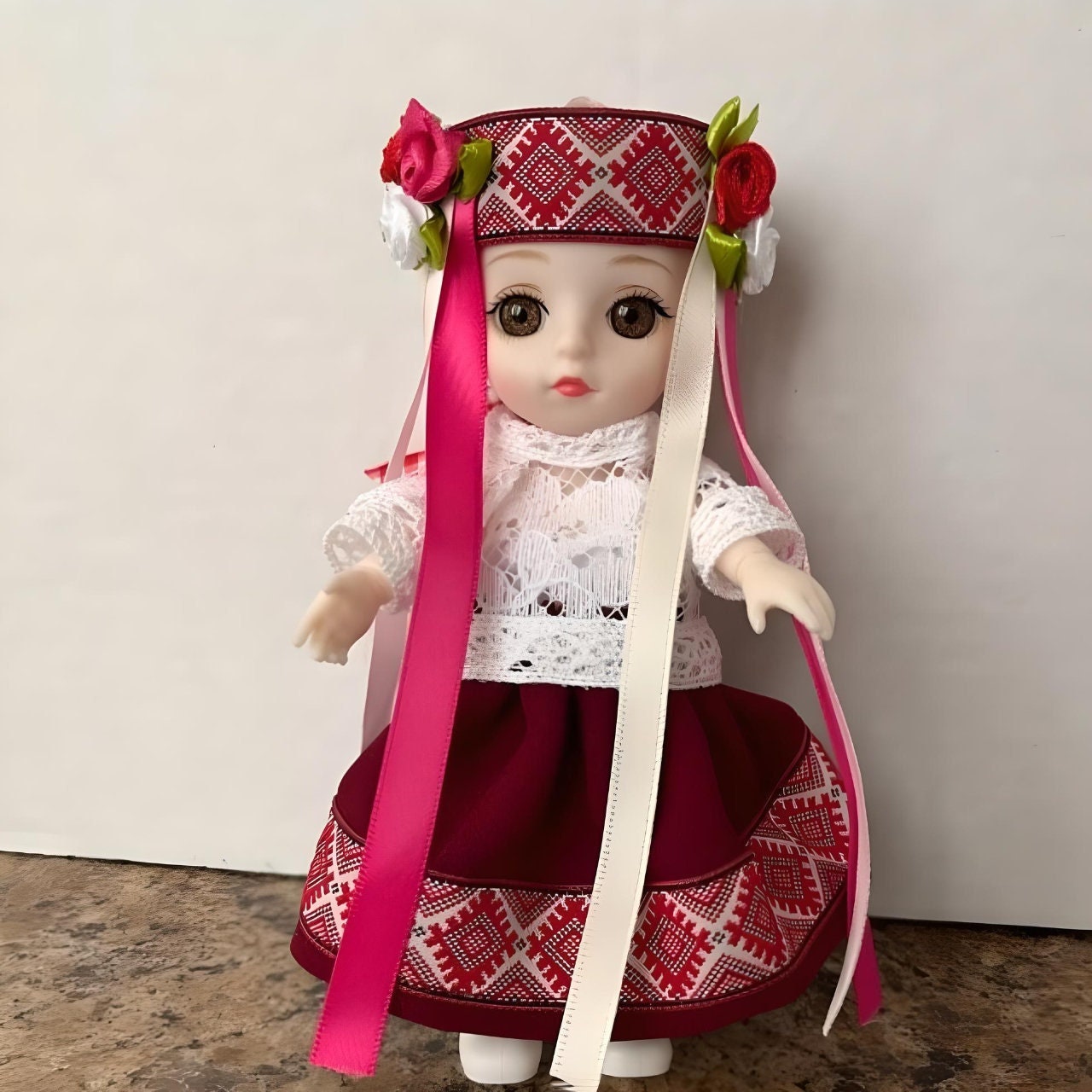 Red & White Ukrainian Doll for Home Décor | Gift-Emporium