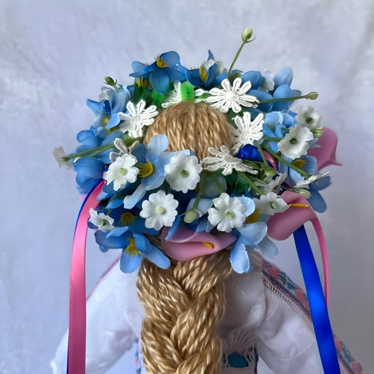 Sentimental birthday gift Ukrainian art doll "Forget-Me-Not" | Gift-Emporium