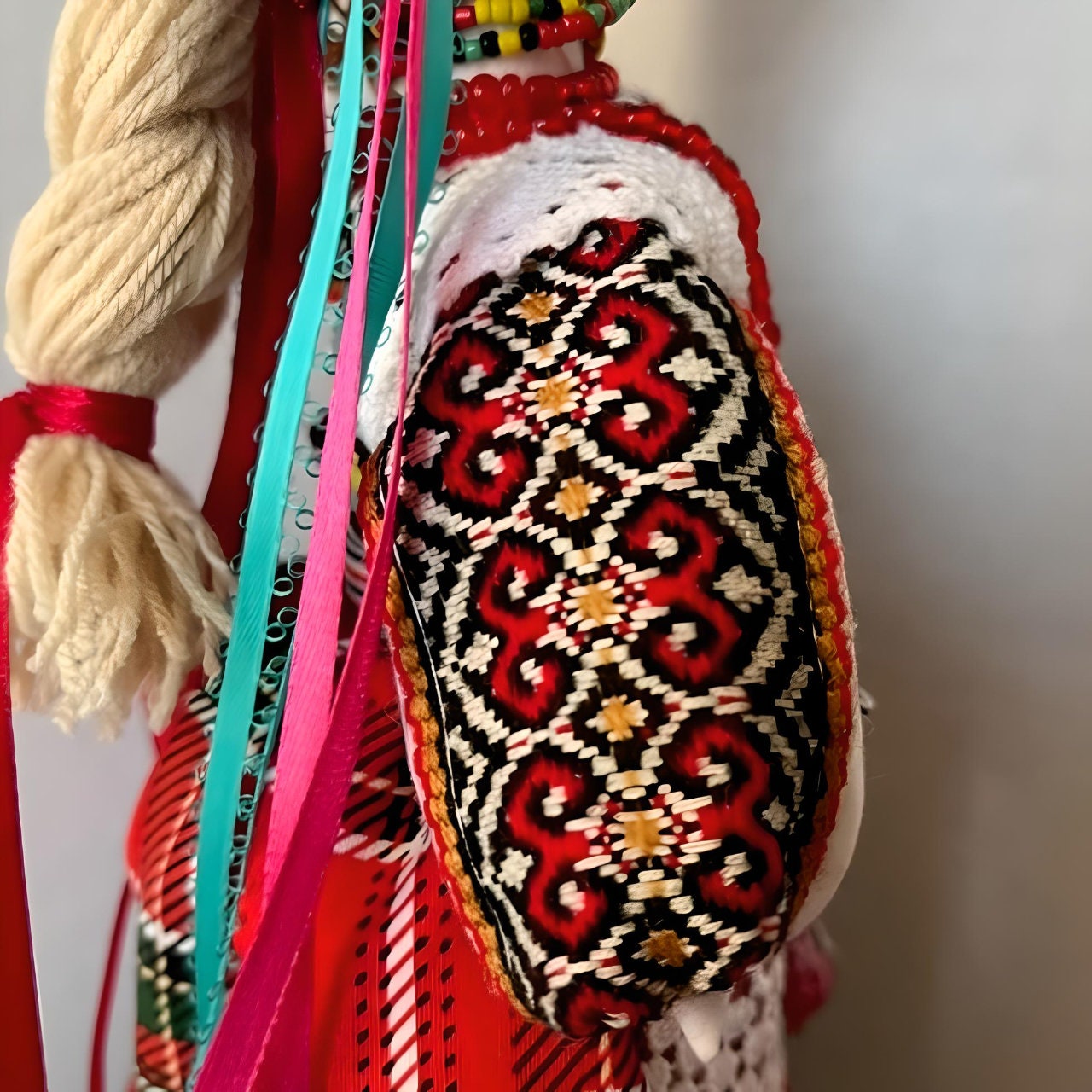 Colorful handmade Motanka doll, traditional Ukrainian gift | Gift-Emporium