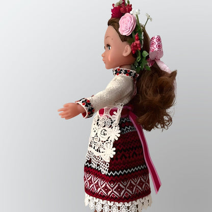 Exquisite Ukrainian Doll "Ana" in Traditional Red Dress for Nursing Room Decor | Gift-Emporium
