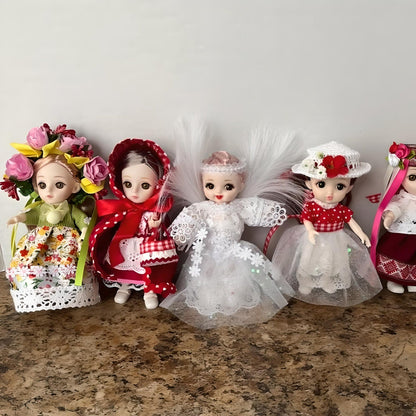 Mini angel doll with white floral details | Gift-Emporium