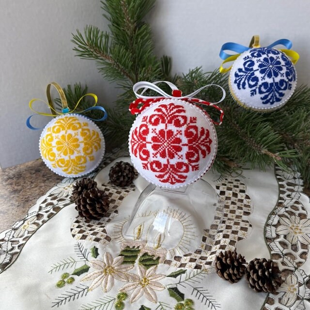 Christmas gift red velvet tree ball ornament for holiday decor | Gift-Emporium