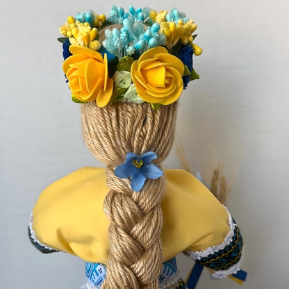 Handmade Motanka Doll in Ukraine national colors | Gift-Emporium