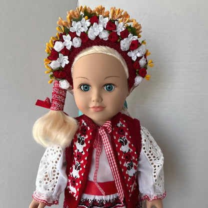 Handmade Natalka doll with traditional Ukrainian embroidery | Gift-Emporium