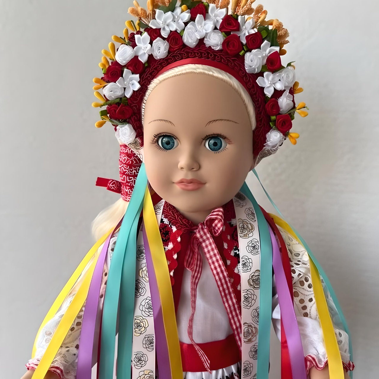 Ukrainian doll art featuring Natalka with hand embroidery | Gift-Emporium