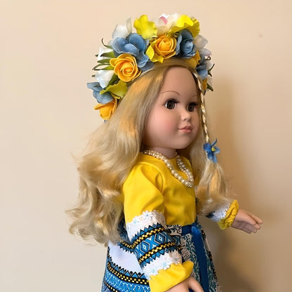 18" Ukrainian art doll with handmade accessories and embroidered clothing | Gift-Emporium
