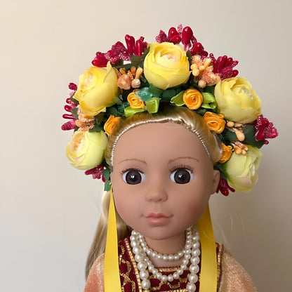 Unique Ukrainian Decorative Doll with Gold Accents and Removable Clothing | Gift-Emporium