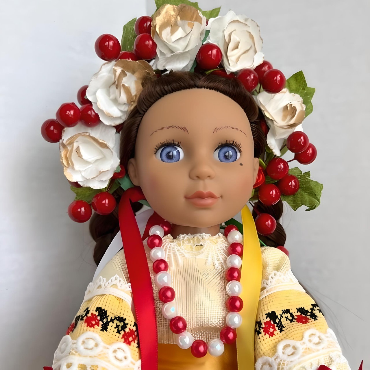 Ukrainian hand-embroidered doll "Lesya" with bright outfit | Gift-Emporium