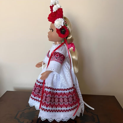 Handmade Ukrainian doll with embroidered removable outfit | Gift-Emporium
