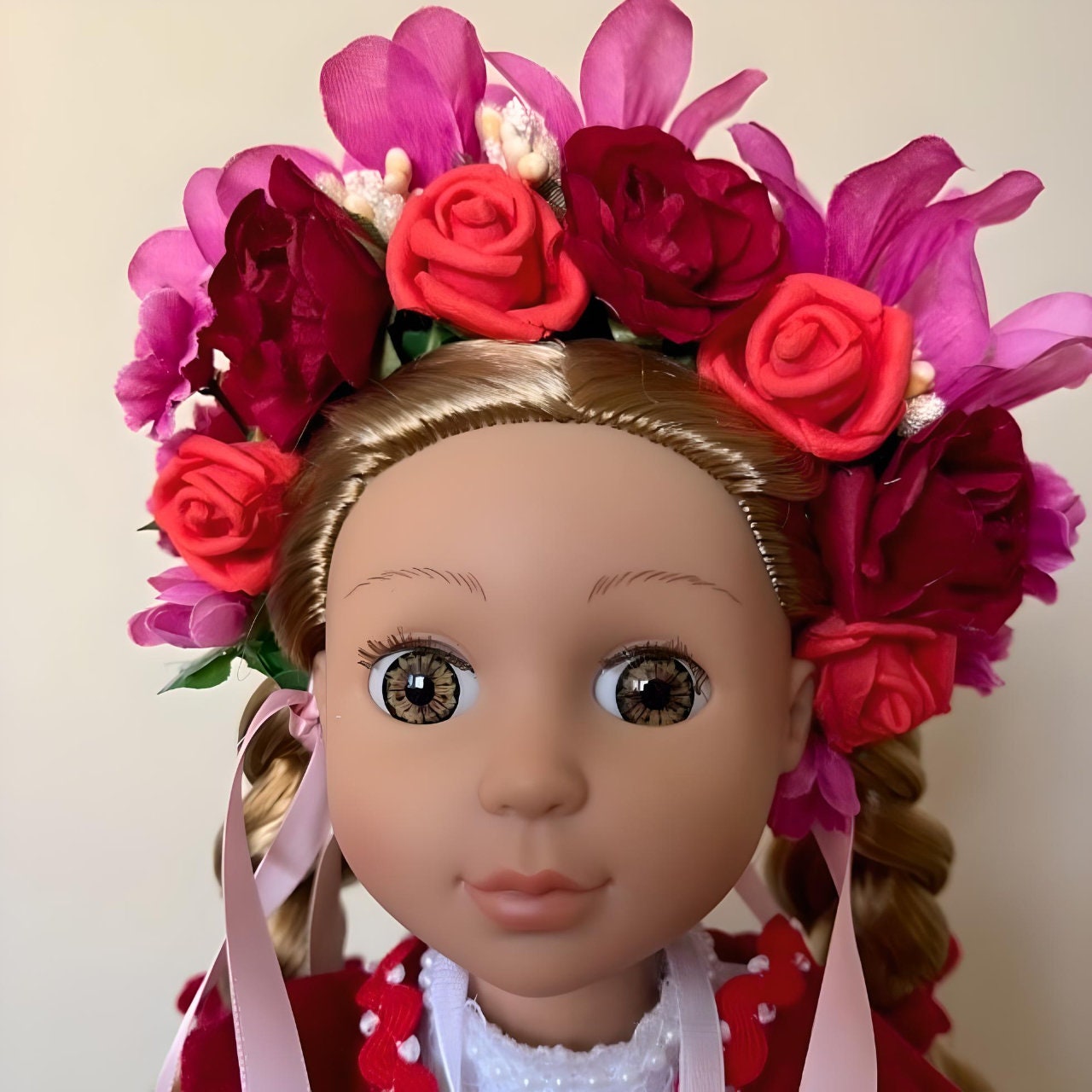 Close-up of Ukrainian doll "Lyubov" with removable clothes | Gift-Emporium
