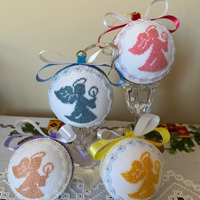 Unique Cross-Stitched Angel Ornament for Christmas Gifts | Gift-Emporium