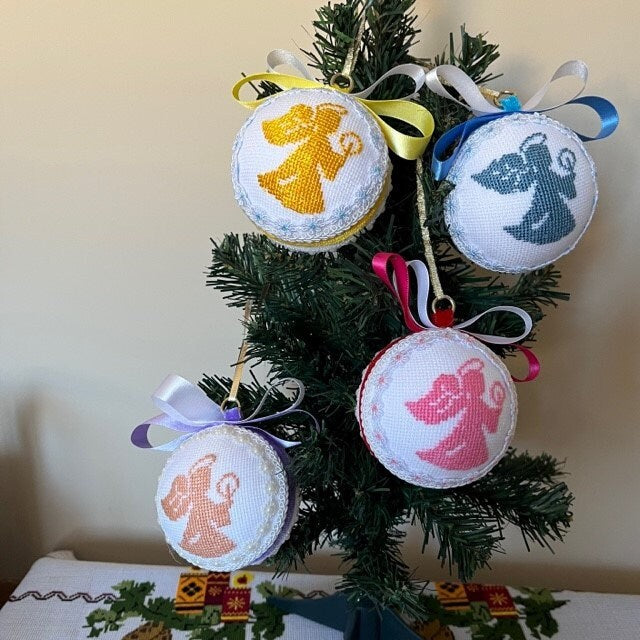 Cross-Stitched Angel Tree Decoration for Boys and Girls | Gift-Emporium