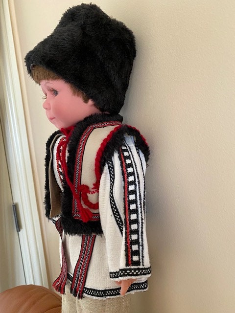 Handcrafted Vasyl boy doll dressed in traditional Ukrainian clothing | Gift-Emporium
