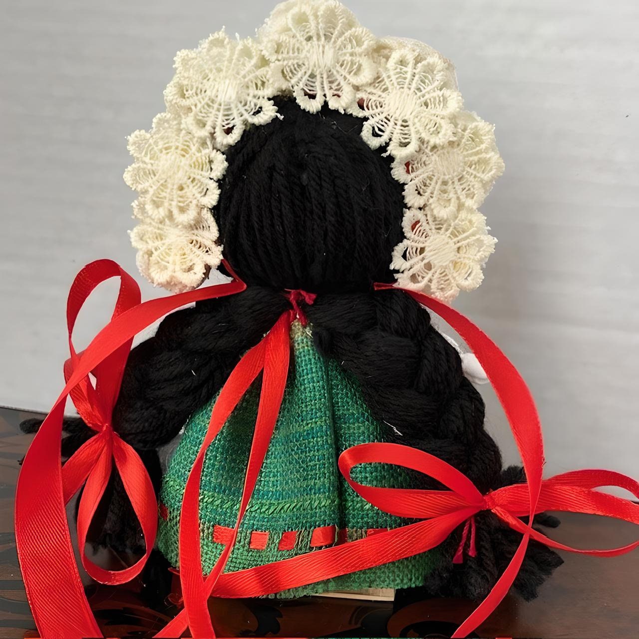 Ukrainian Motanka Doll in Green, Handcrafted Gift of Hope | Gift-Emporium