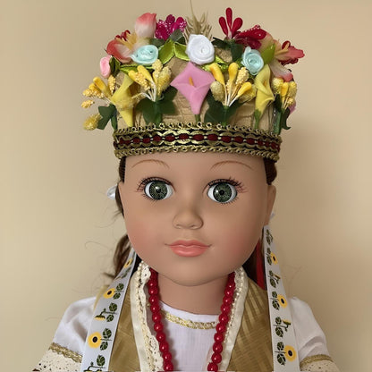 Zlata Ukrainian doll with hand-stitched autumn outfit, perfect birthday gift | Gift-Emporium