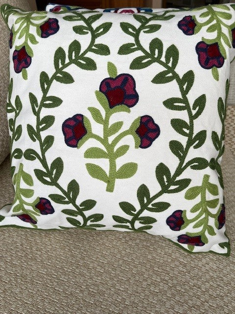 Embroidered Cushion Covers for Living Room Sofas and Chairs 100% Cotton Nursery Decor