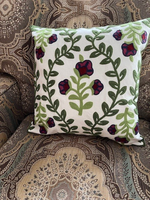 Embroidered Cushion Covers for Living Room Sofas and Chairs 100% Cotton Nursery Decor