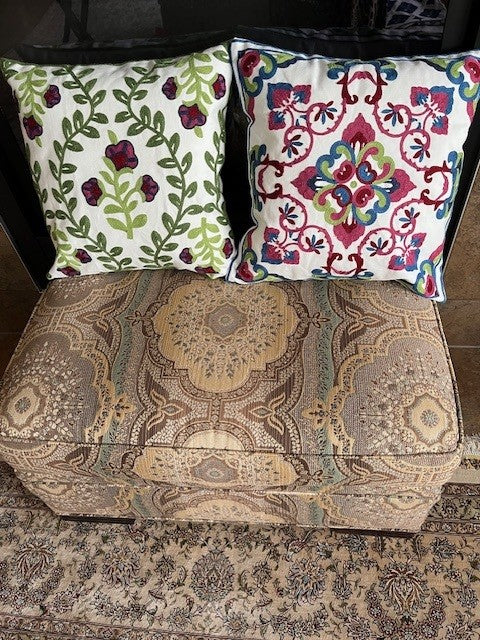 Embroidered Cushion Covers for Living Room Sofas and Chairs 100% Cotton Nursery Decor