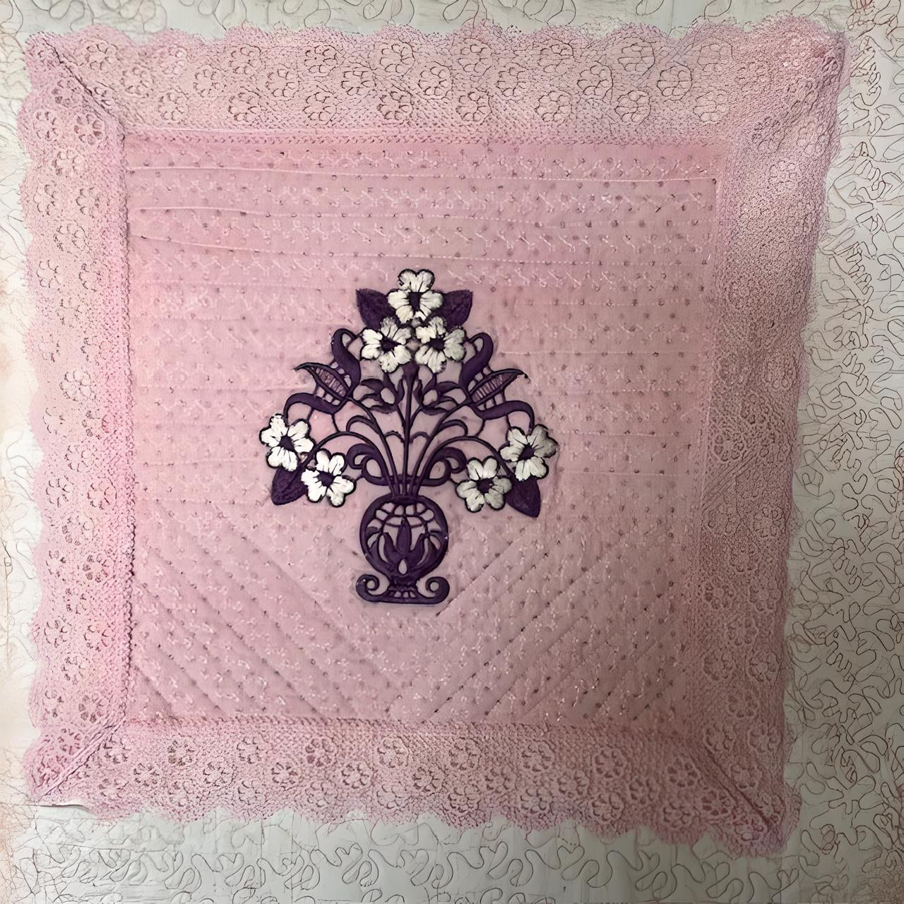 Quilted pink blanket with personalized embroidery for baby girl | Gift-Emporium